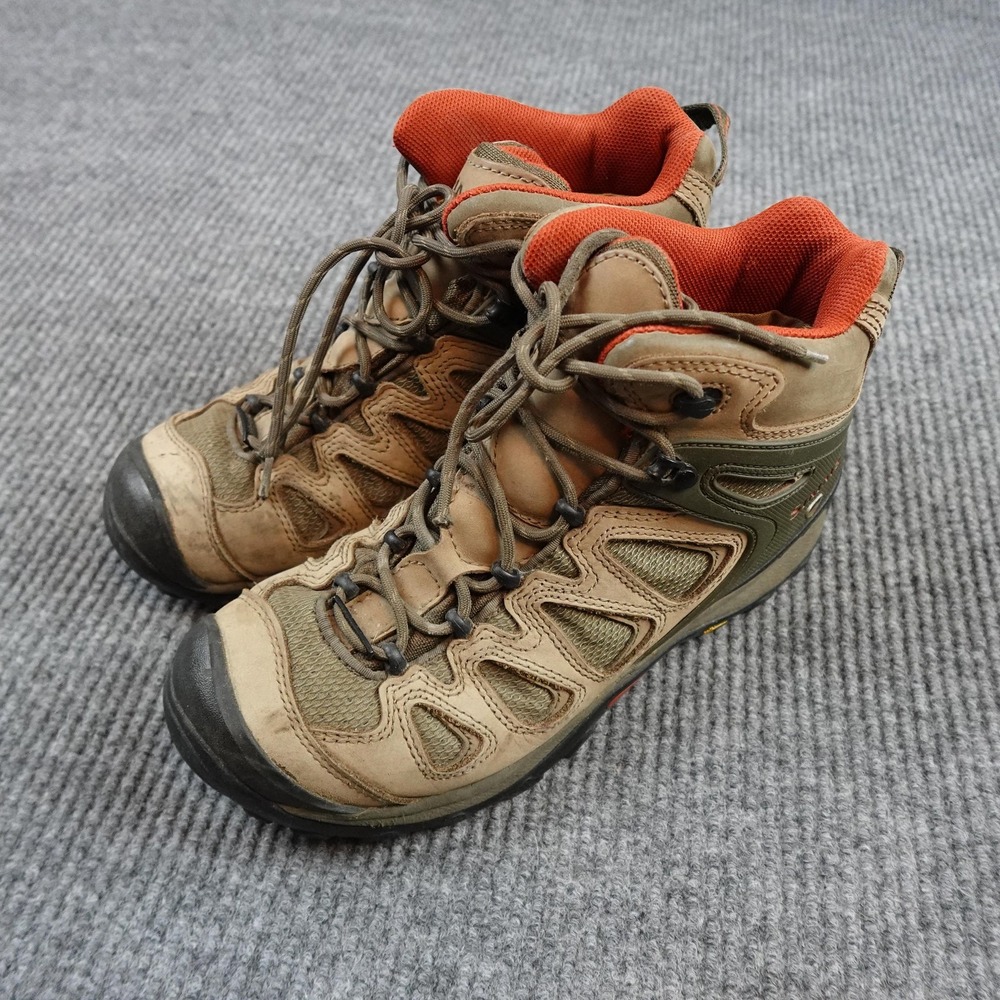 Simms Pursuit Gore-Tex Mid Hiking Boots Mens 10 Brown Leather Vibram Sole